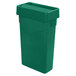 A green plastic container with a lid.