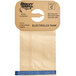 A pack of 12 brown paper bags with a hole and a label with "Electrolux Type C Equivalent Micro Vacuum Bag" on it.