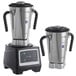 Two AvaMix commercial food blenders with stainless steel containers and black lids and blades.
