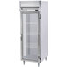 A Beverage-Air Horizon Series reach-in refrigerator with a glass door and shelves.
