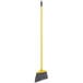 A gray Rubbermaid angle broom with a metal handle.