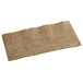 A burlap print dinner napkin with a brown design on a white background.