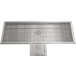 An Eagle Group Cool Trough with stainless steel grating over a drain.