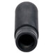 A black plastic pipe with a small hole.