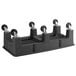 A black plastic Regency dunnage rack with casters.