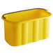 A yellow Rubbermaid heavy duty pail with black handle.