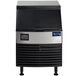 An Avantco undercounter ice machine with a black and stainless steel exterior.