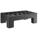 A black plastic rectangular Regency Dunnage Rack with holes.