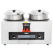 A Vollrath countertop rethermalizer with two silver insets and covers.