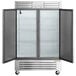 A Beverage-Air Slate Series reach-in freezer with two solid doors.