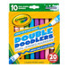 A box of Crayola Double Doodlers assorted color markers with a red circle and yellow oval with green and blue text.