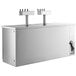 An Avantco stainless steel beer dispenser with two metal taps.