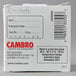 A white box of Cambro StoreSafe dissolvable food labels with red and black text.