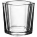 An Acopa clear glass square shot glass.