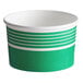 A green and white paper cup with the words "Frozen Yogurt / Soup / Food" on it.