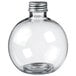 A Solia clear plastic flask with a silver cap.
