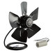 An Avantco black fan with black cable and wires.