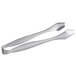 A pair of silver Carlisle 18/8 stainless steel ice tongs.