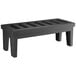 A black rectangular Regency plastic dunnage rack with a slotted top.
