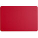 A red rectangular Tomlinson Chef's Edge cutting board with a white border.