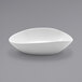 A Front of the House Tides white porcelain oval bowl with a small rim.