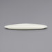 A white Front of the House Tides scallop oval porcelain plate.
