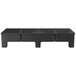 A black plastic Regency dunnage rack with slotted top.