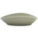 A Front of the House Tides oval porcelain bowl with a curved edge.