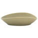 A Front of the House Tides semi-matte sea grass oval ramekin with a curved edge.