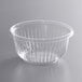A Dart C16B clear plastic bowl with a ribbed bottom.