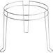 A round metal stand with legs for a Choice Fine China Cap Strainer.