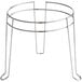 A round metal stand with legs for Choice China Cap strainers.