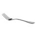 An Acopa Lydia stainless steel salad/dessert fork with a silver handle on a white background.
