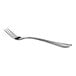 An Acopa Lydia stainless steel cocktail/oyster fork with a silver handle on a white background.