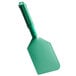 A green plastic paddle with a polypropylene handle and nylon blade.