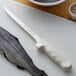 A Dexter-Russell Sani-Safe fillet knife next to a fish.