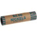 A roll of nickels in a Preformed Coin Wrapper with the words $20.00.