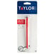 A red and white Taylor instant read pocket probe dial thermometer in a package.