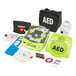 A black Zoll AED Plus bag with white text and a red heart and lightning bolt.