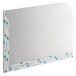 A white rectangular stainless steel splash kit with blue tape on it.