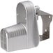 A silver metal Backyard Pro Butcher Series motor attachment with a metal frame and a screw.