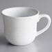 An Acopa Capri coconut white stoneware cup with a handle.