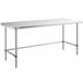A Regency stainless steel open base work table on a white background.
