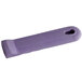 A purple silicone sleeve with a hole for a pan handle.