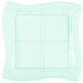 A clear plastic square tray with a square grid design.