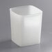 A white square Carlisle food storage container with a square lid.