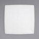 A white square Front of the House porcelain plate.