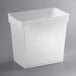 A Carlisle white rectangular polyethylene food storage container with a lid.