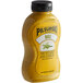 A Pilsudski 12 oz. plastic squeeze bottle of mustard with a white label and a black cap.