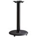 A black Lancaster Table & Seating cast iron table base.